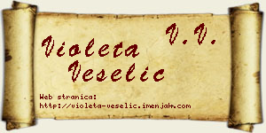Violeta Veselić vizit kartica
